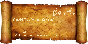Csókás Antal névjegykártya